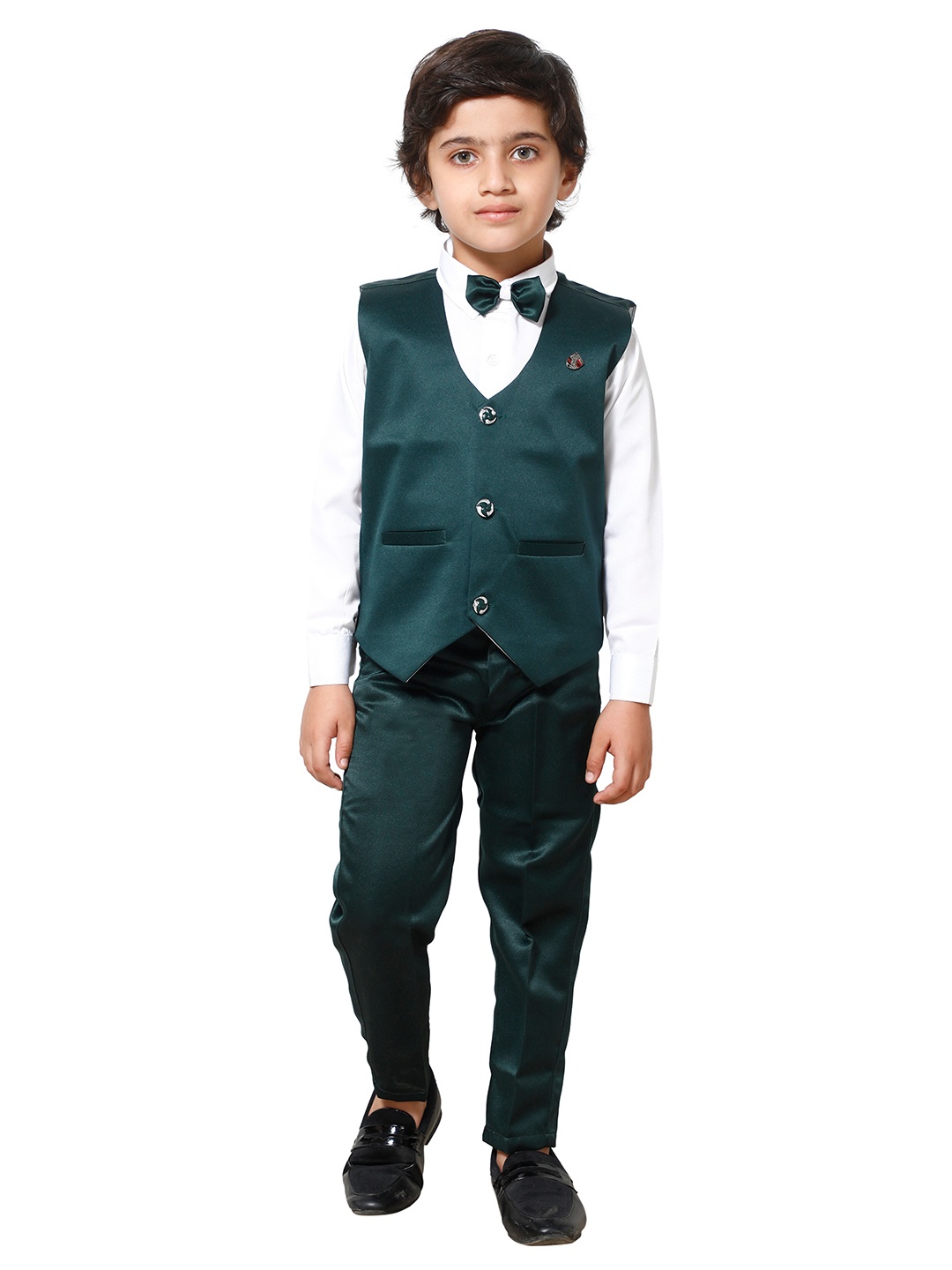 

FOURFOLDS Boys 3-Piece Suit, Green