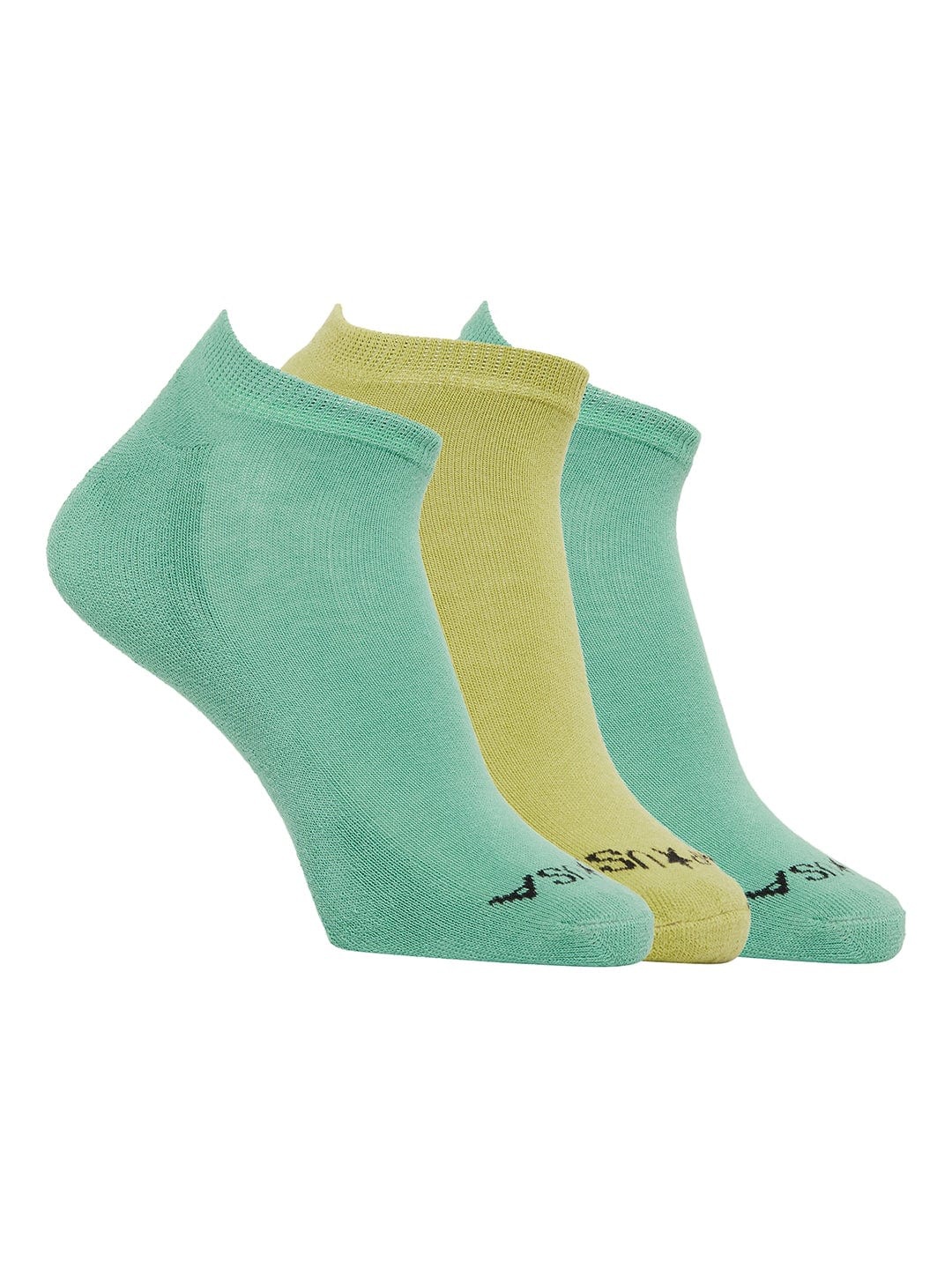 

JUMP USA Women Green Pack Of 3 Cotton Shoe Liner Socks