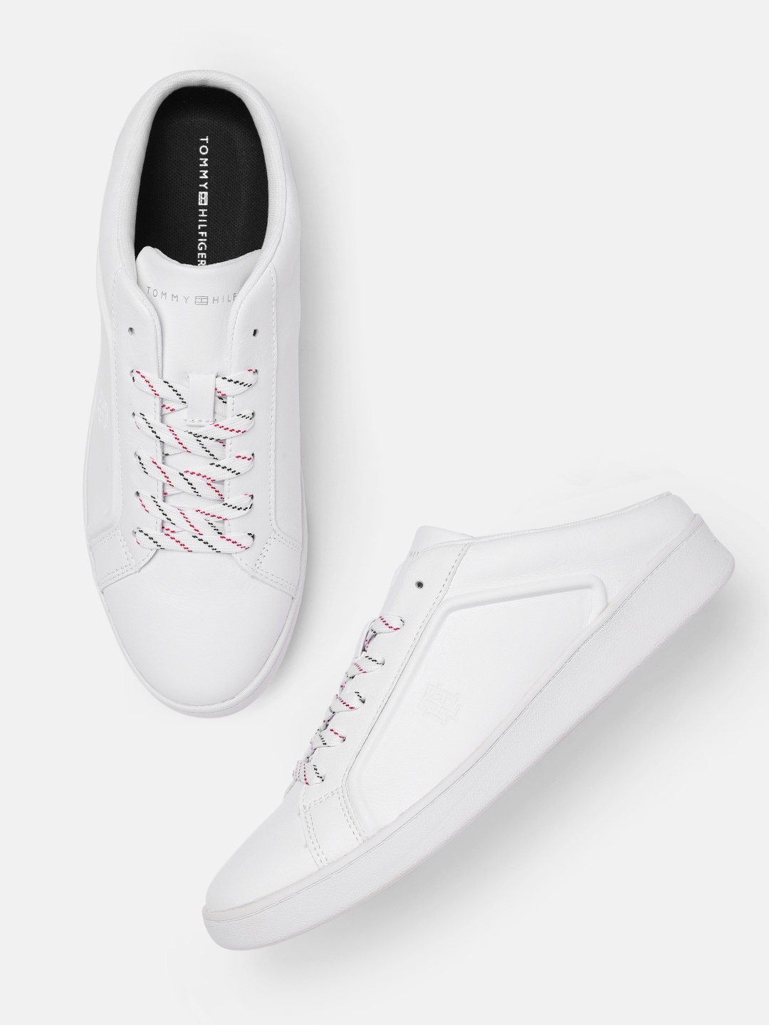 

Tommy Hilfiger Women White Leather Slip-On Sneakers