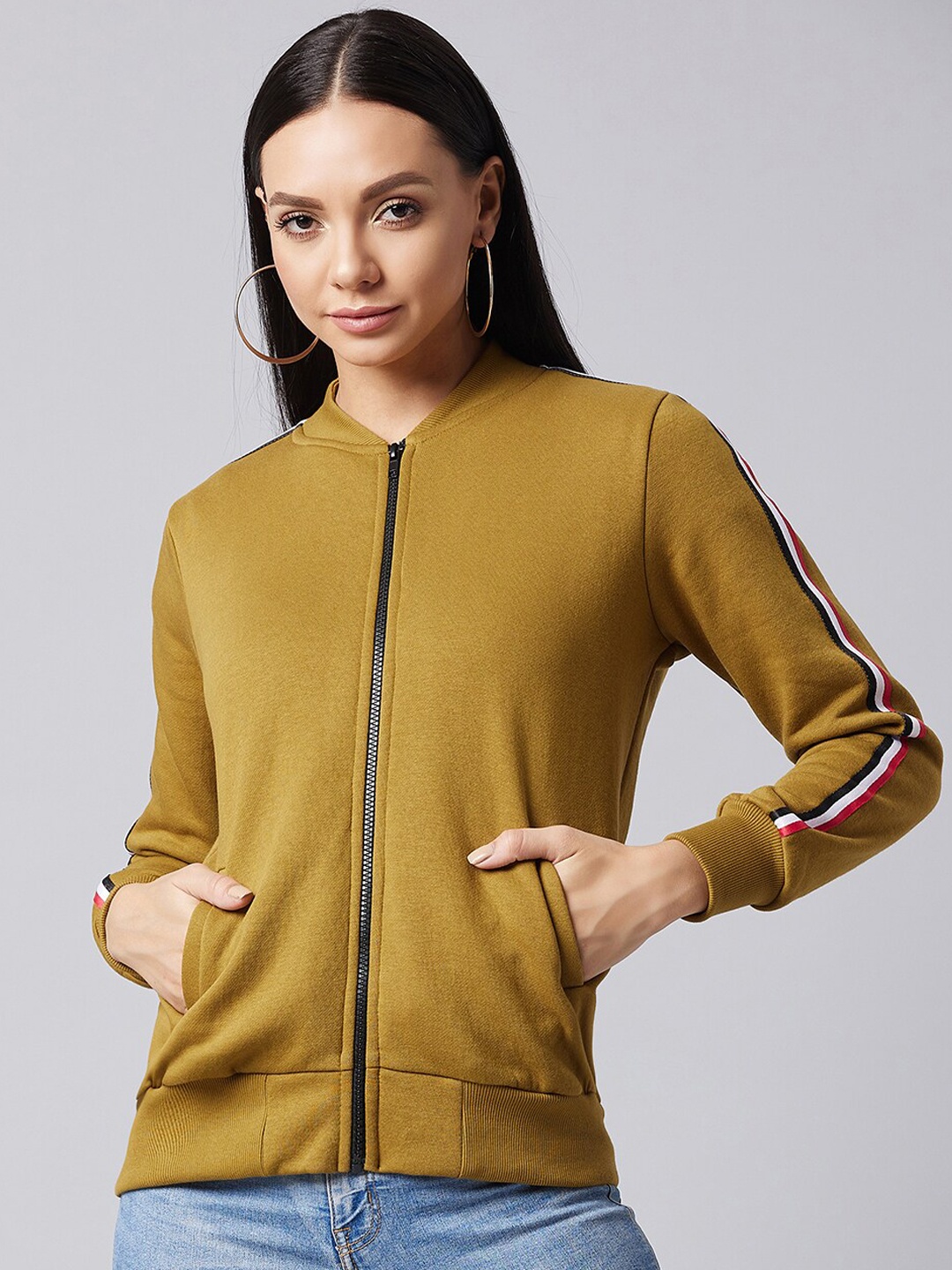 

DOLCE CRUDO Women Olive Green Solid Tailored Jacket