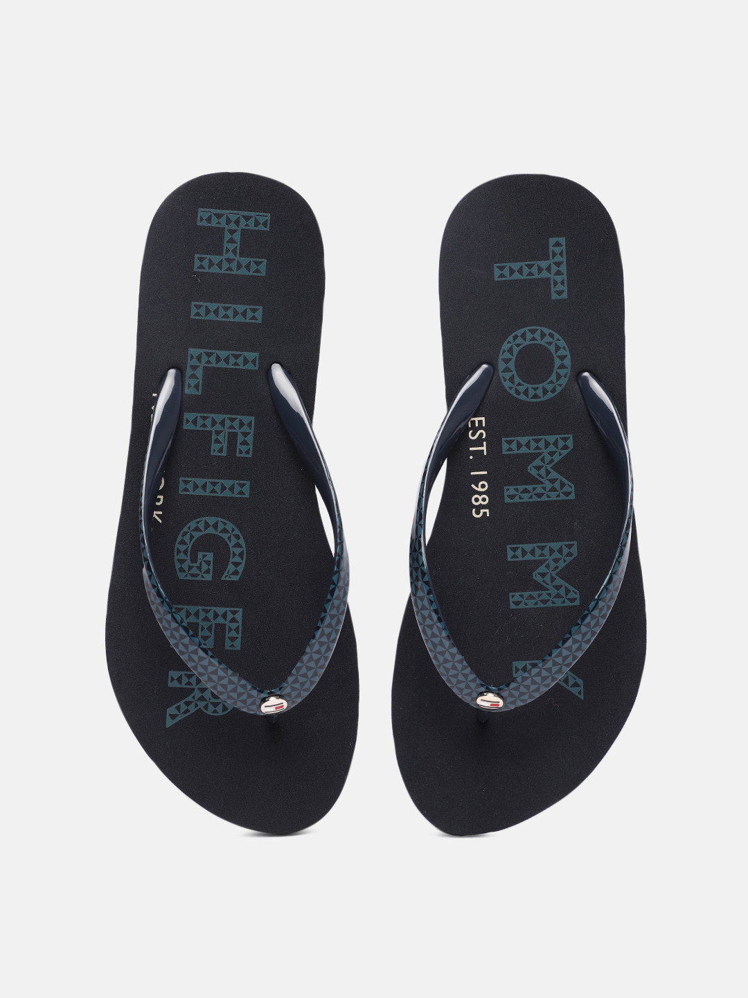 

Tommy Hilfiger Women Navy Blue Printed Thong Flip-Flops