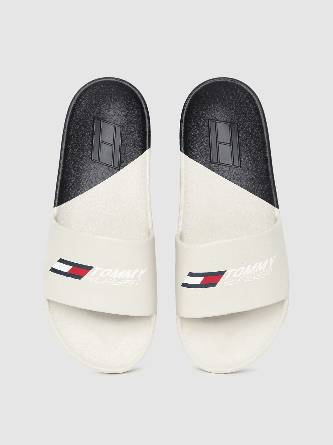 

Tommy Hilfiger Women Off White Printed Croslite Poolslide 3 Mix Sliders