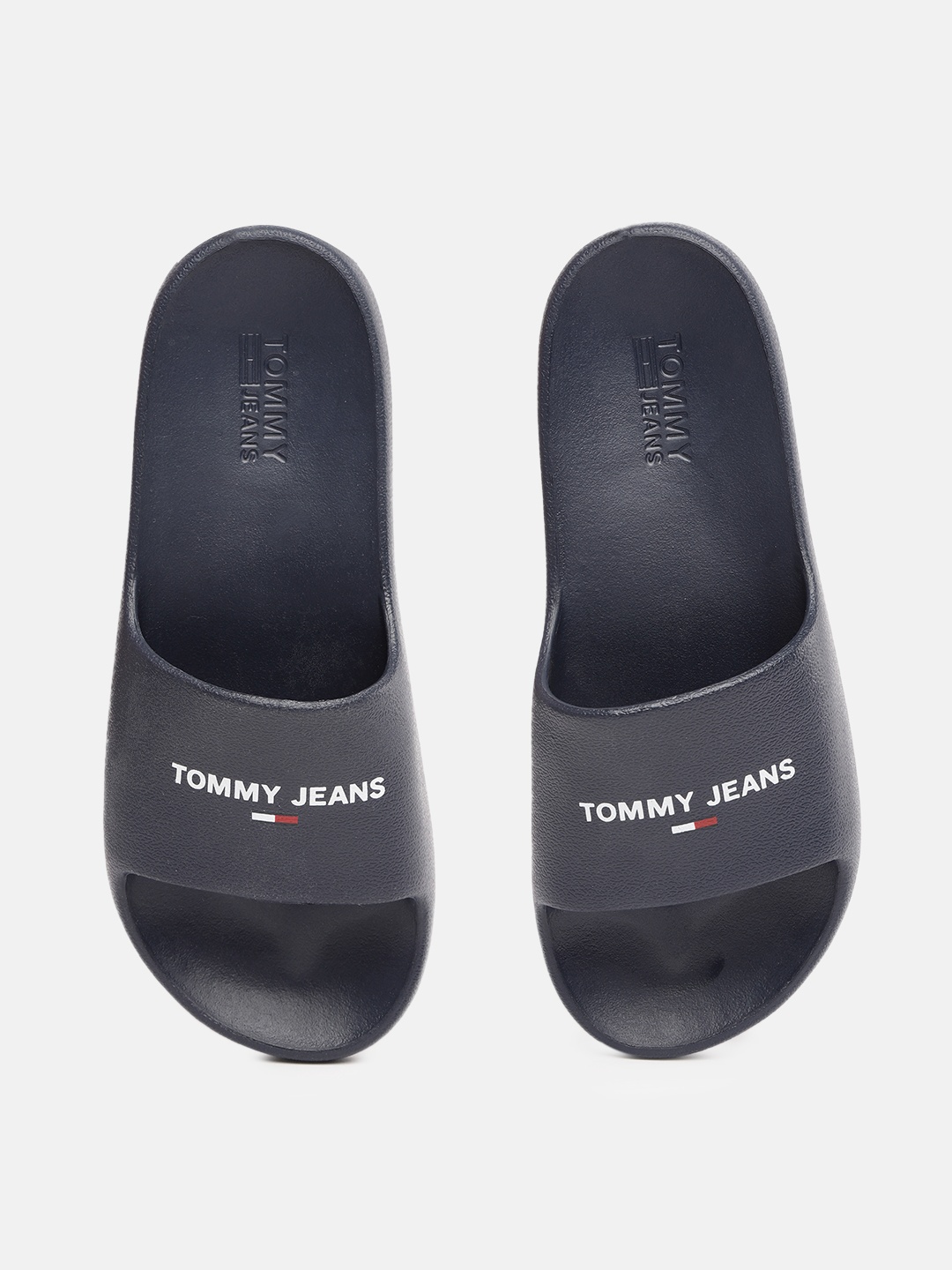 

Tommy Hilfiger Women Navy Blue Brand Logo Printed Sliders