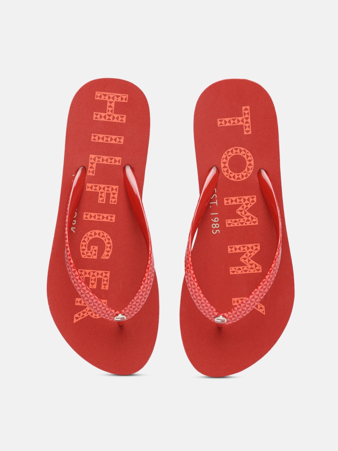 

Tommy Hilfiger Women Red Printed Thong Flip-Flops