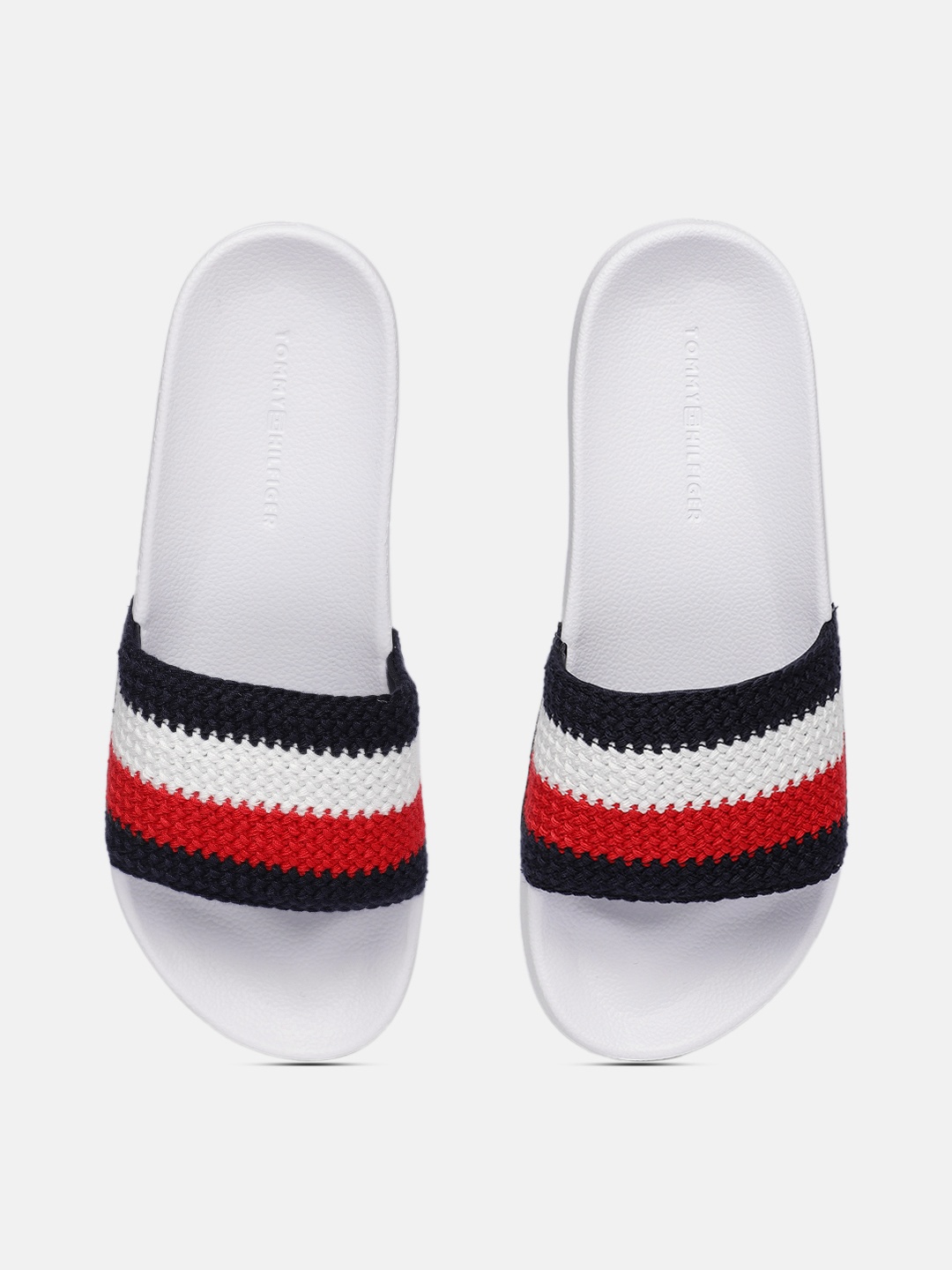 

Tommy Hilfiger Women Blue & Red Colourblocked Pool Sliders