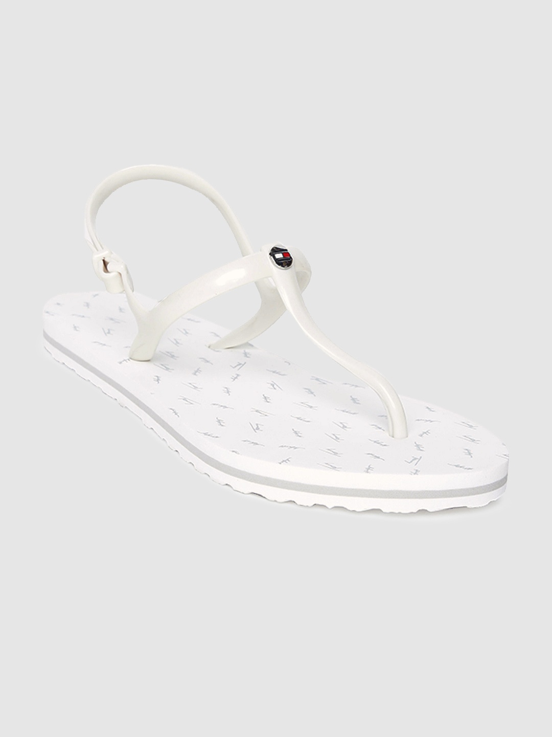 

Tommy Hilfiger Women White Beach T-Strap Flats