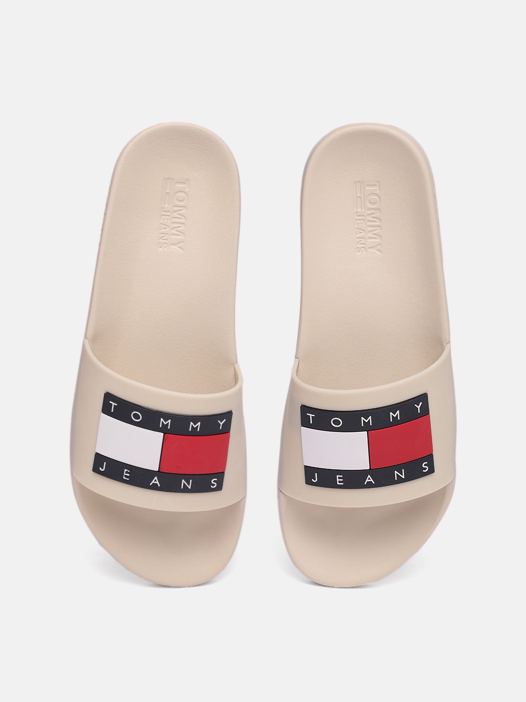 

Tommy Hilfiger Women Beige Printed Sliders