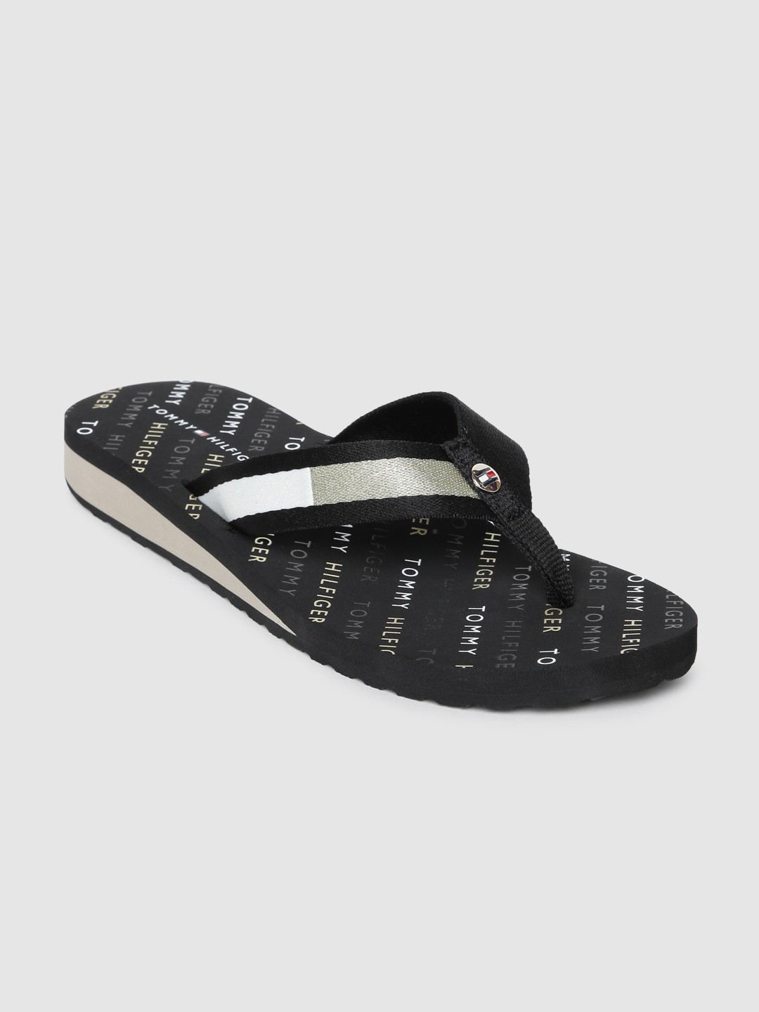 

Tommy Hilfiger Women Black Printed Thong Flip-Flops