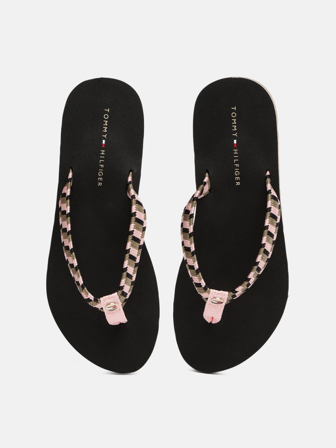 

Tommy Hilfiger Women Black Printed Thong Flip-Flops