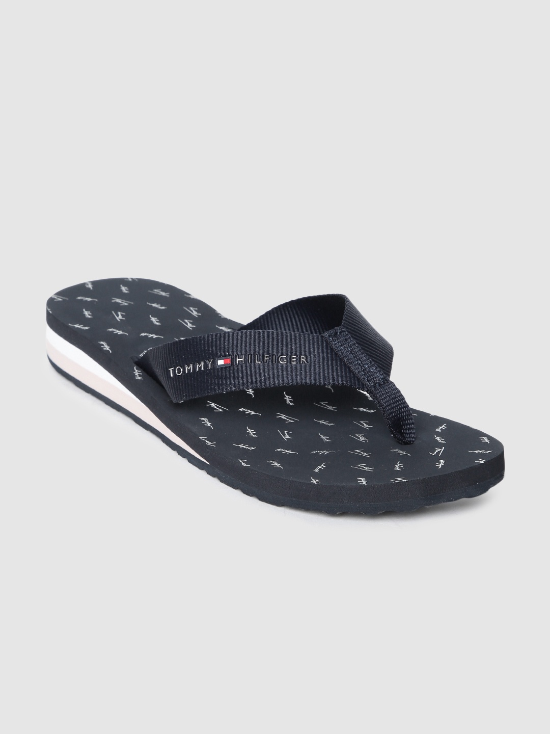 

Tommy Hilfiger Women Navy Blue Printed Thong Flip-Flops