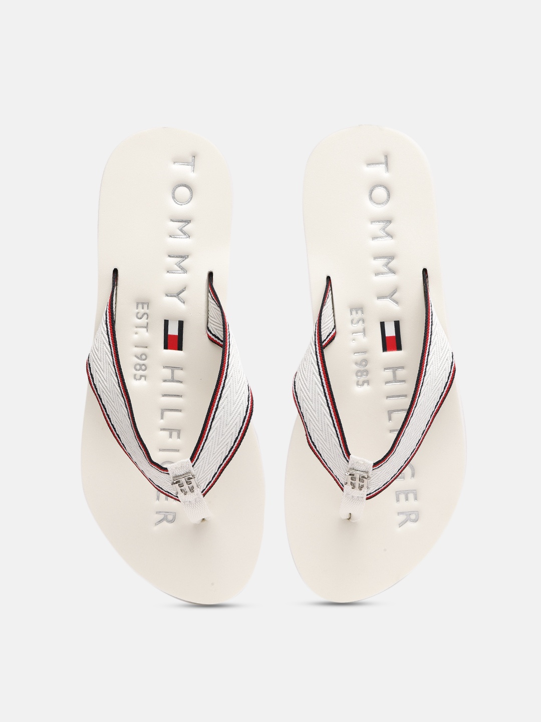 

Tommy Hilfiger Women White Printed Thong Flip-Flops