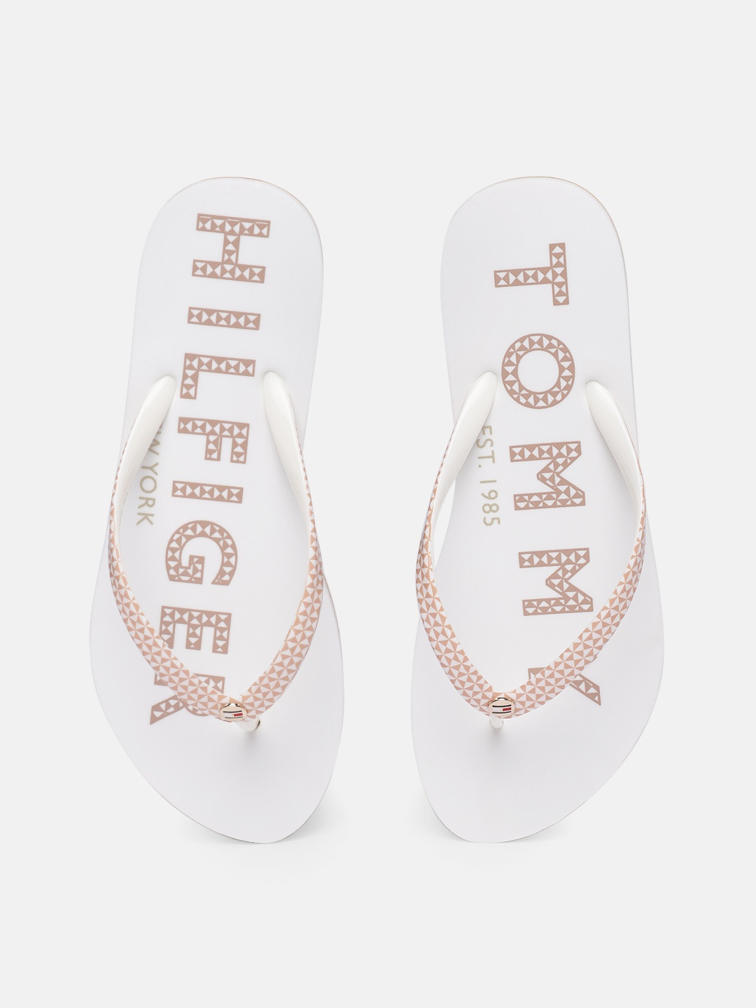 

Tommy Hilfiger Women White Printed Thong Flip-Flops