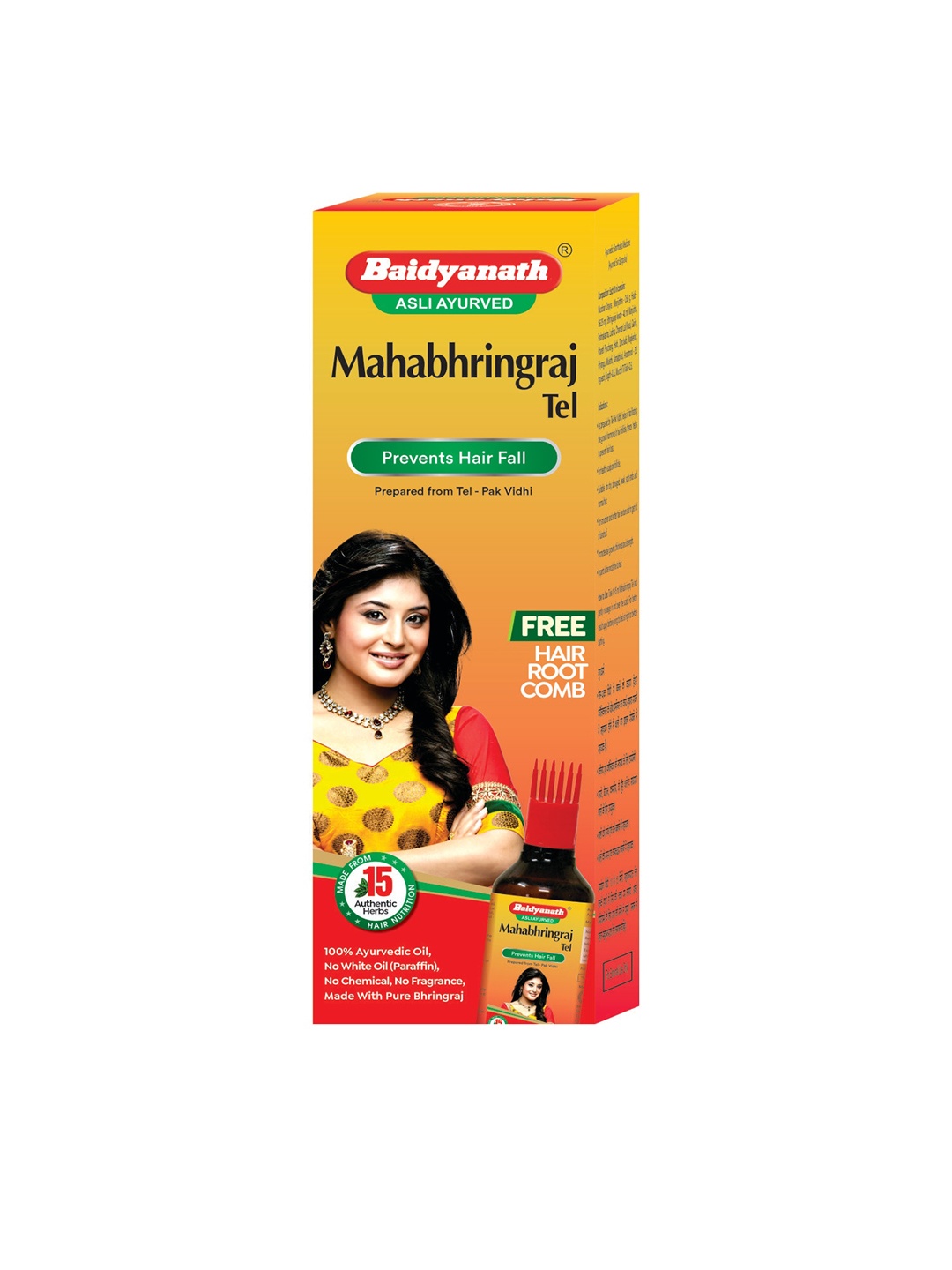 

Baidyanath Maha Bhringraj Hair Oil 200 ml, Yellow