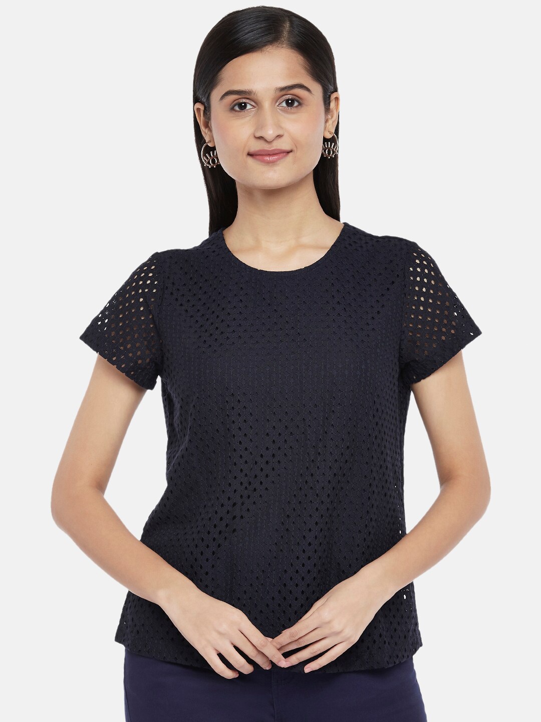 

Honey by Pantaloons Navy Blue Top