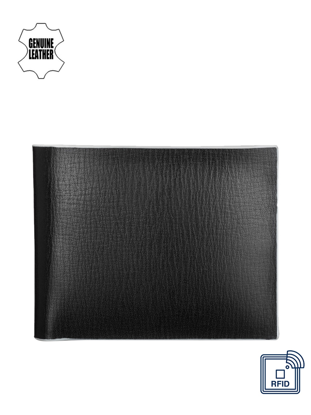 

Teakwood Leathers Men Black Genuine Leather Wallet