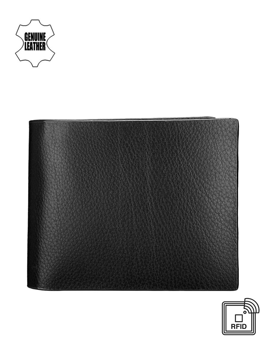 

Teakwood Leathers Men Black Genuine Leather Wallet