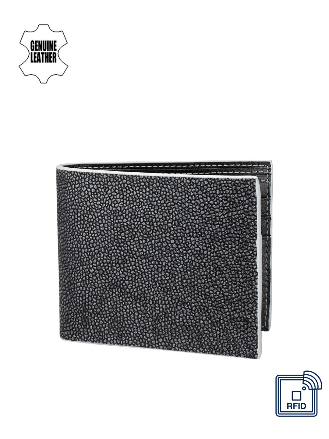

Teakwood Leathers Men Black Genuine Leather Wallet