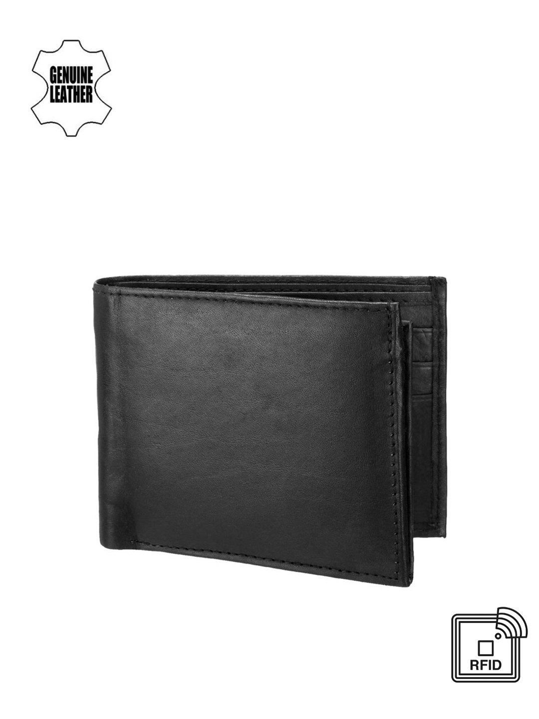 

Teakwood Leathers Men Black Leather Wallet