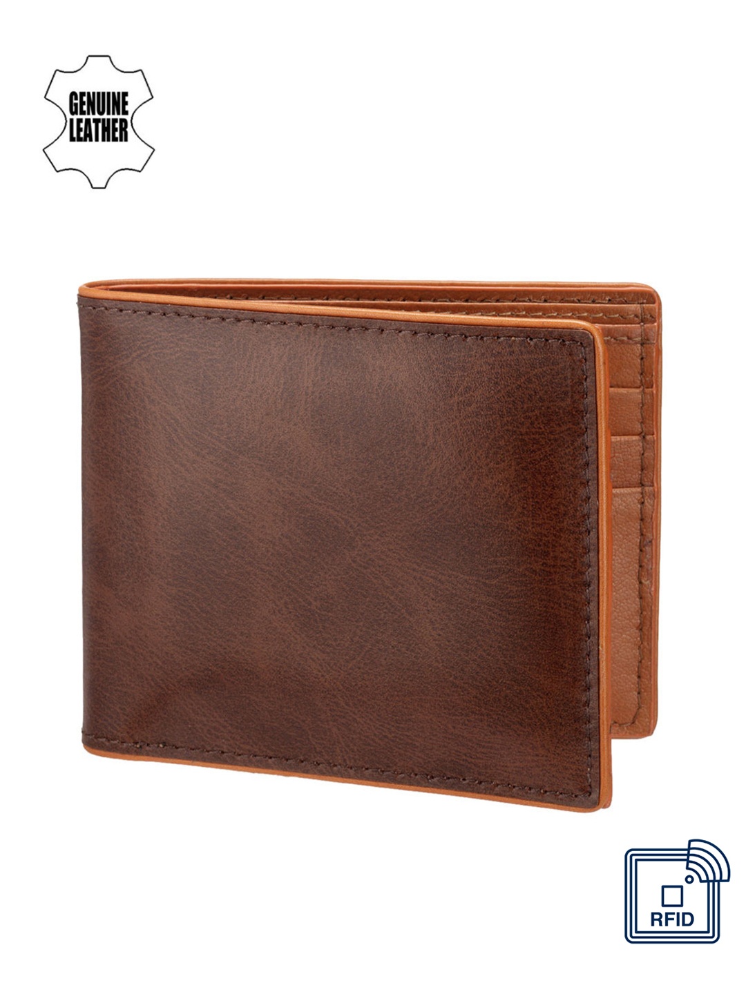 

Teakwood Leathers Men Brown Genuine Leather Wallet