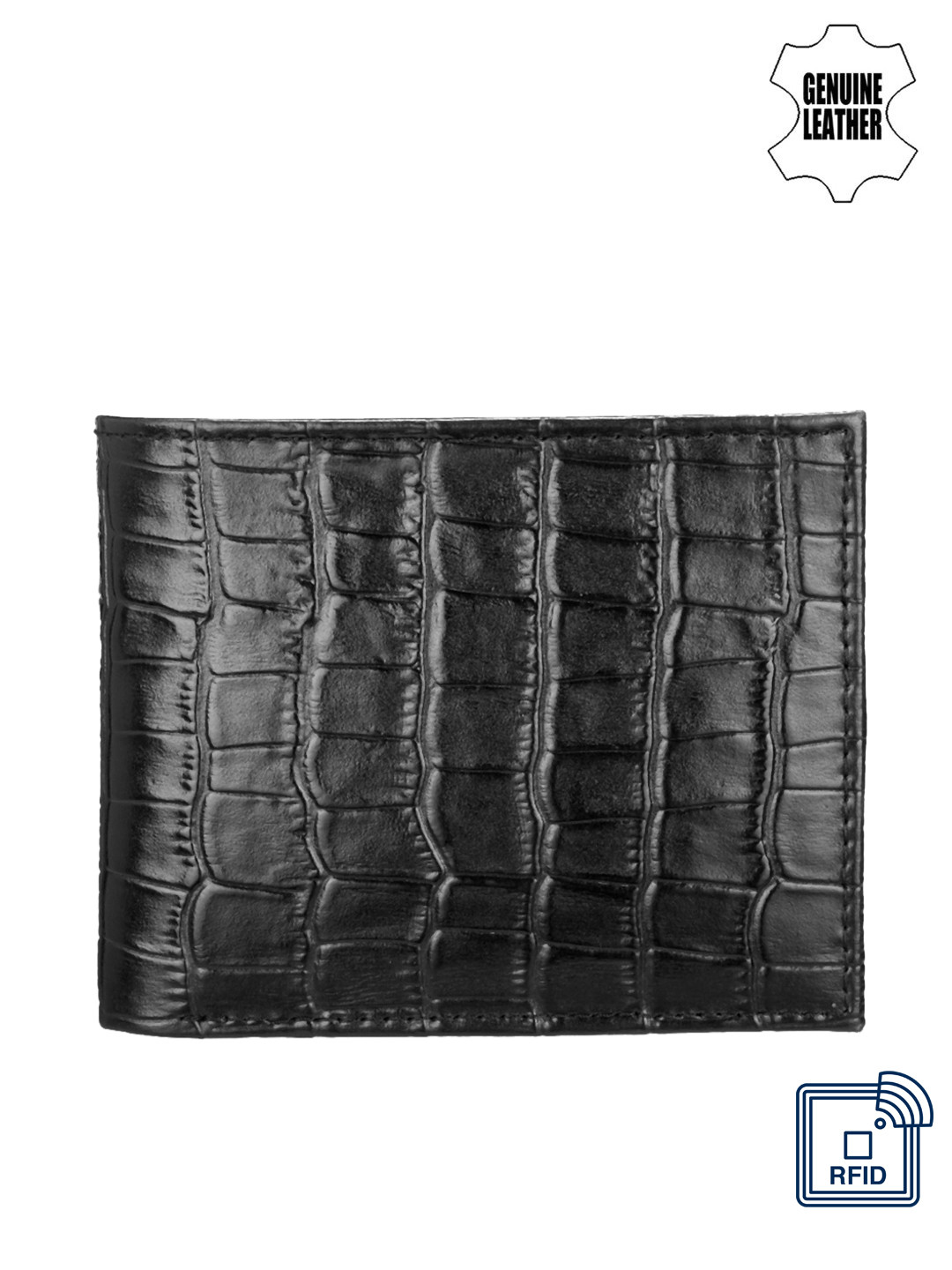 

Teakwood Leathers Men Black Textured Genuine Leather Wallet