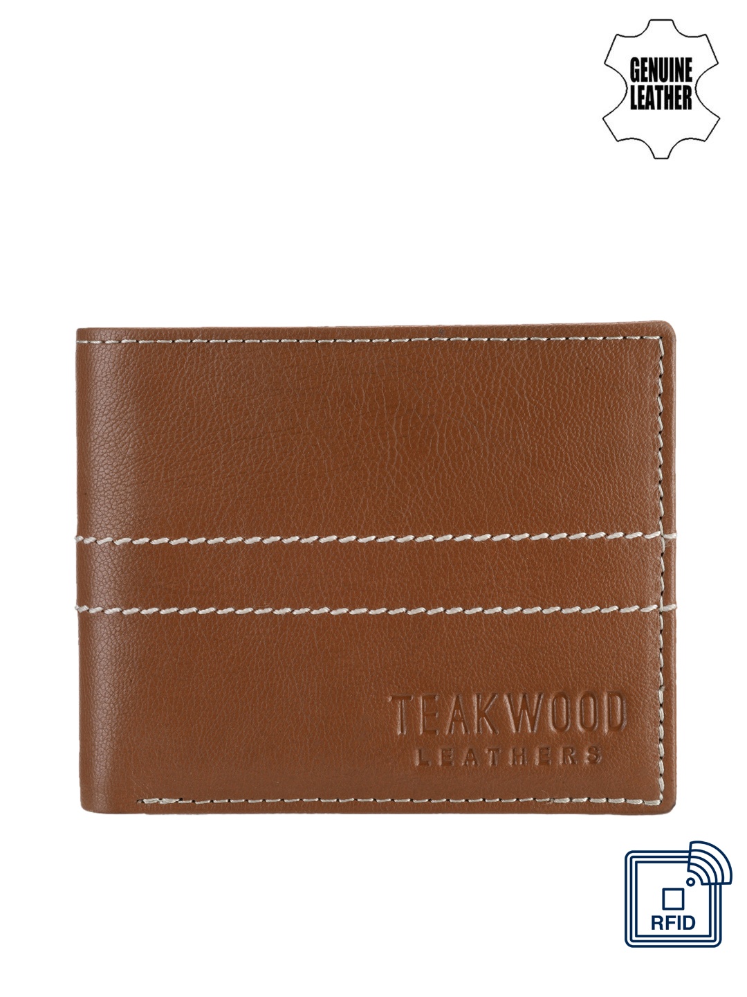 

Teakwood Leathers Men Tan Brown Genuine Leather Wallet
