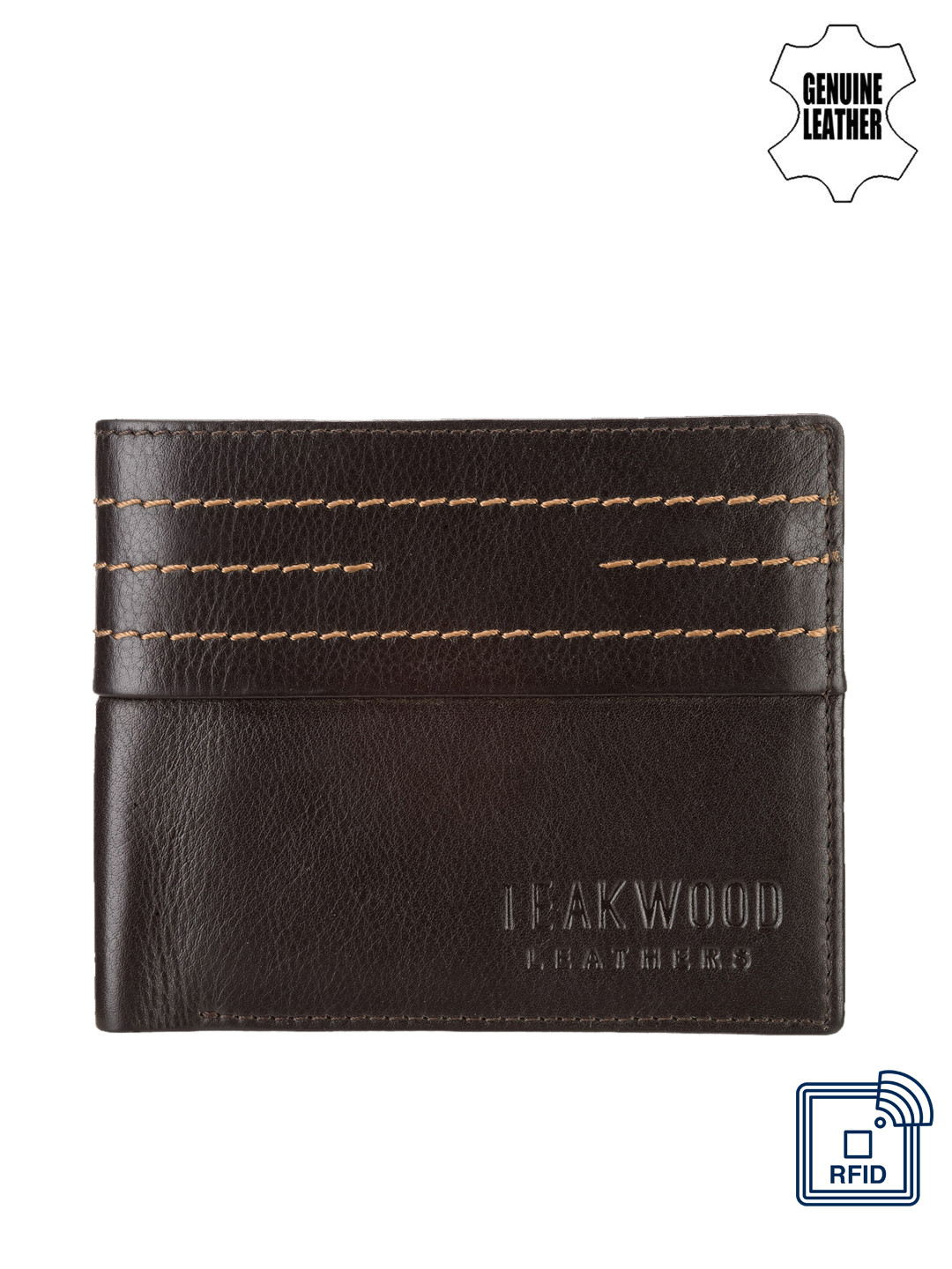 

Teakwood Leathers Men Black Genuine Leather Wallet