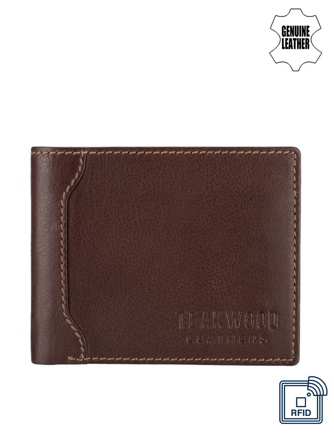 

Teakwood Leathers Men Brown Genuine Leather Wallet