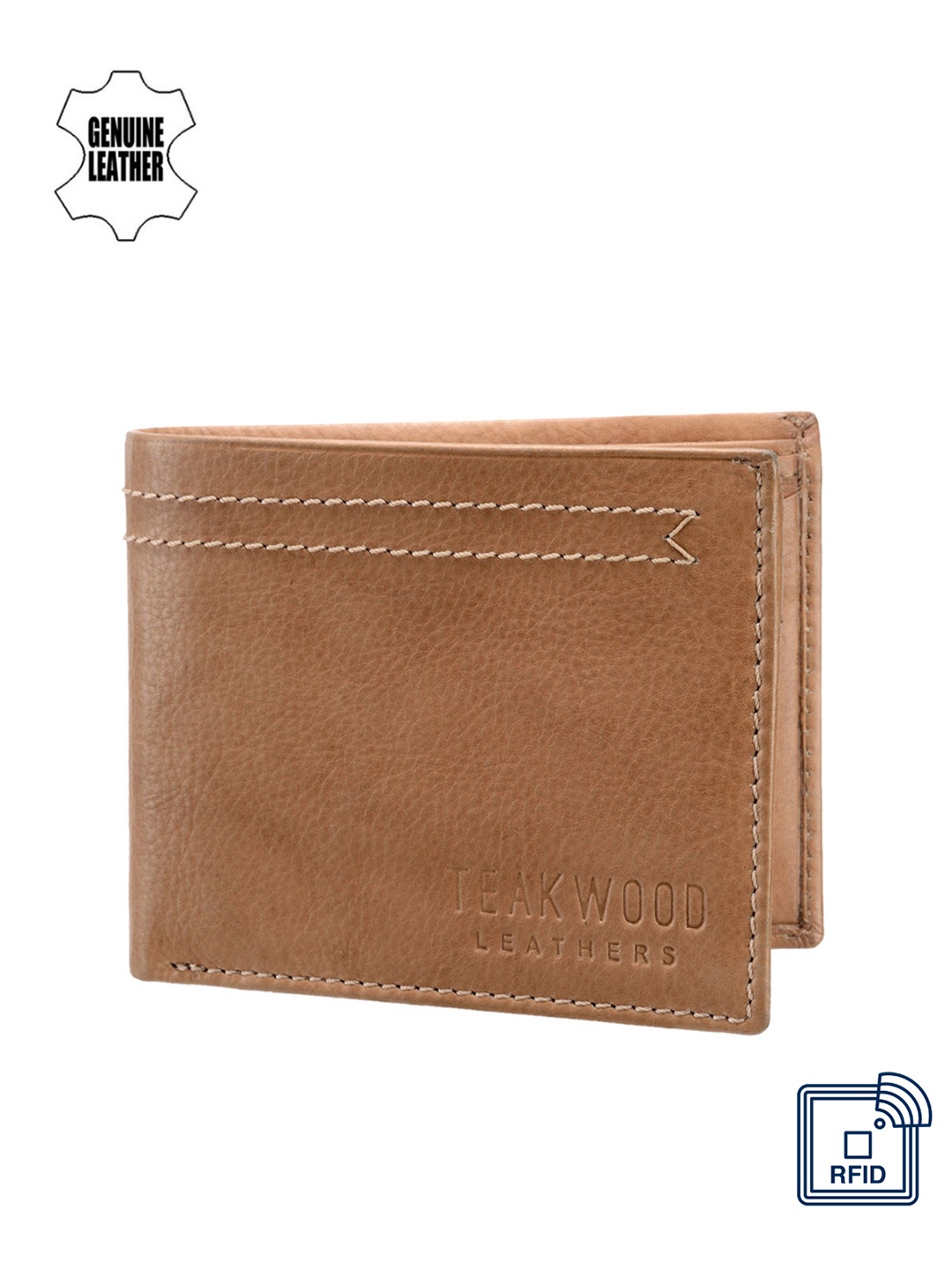 

Teakwood Leathers Men Tan Brown Genuine Leather Wallet
