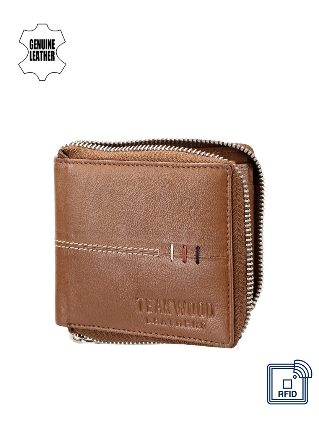 

Teakwood Leathers Men Tan Brown Genuine Leather Wallet