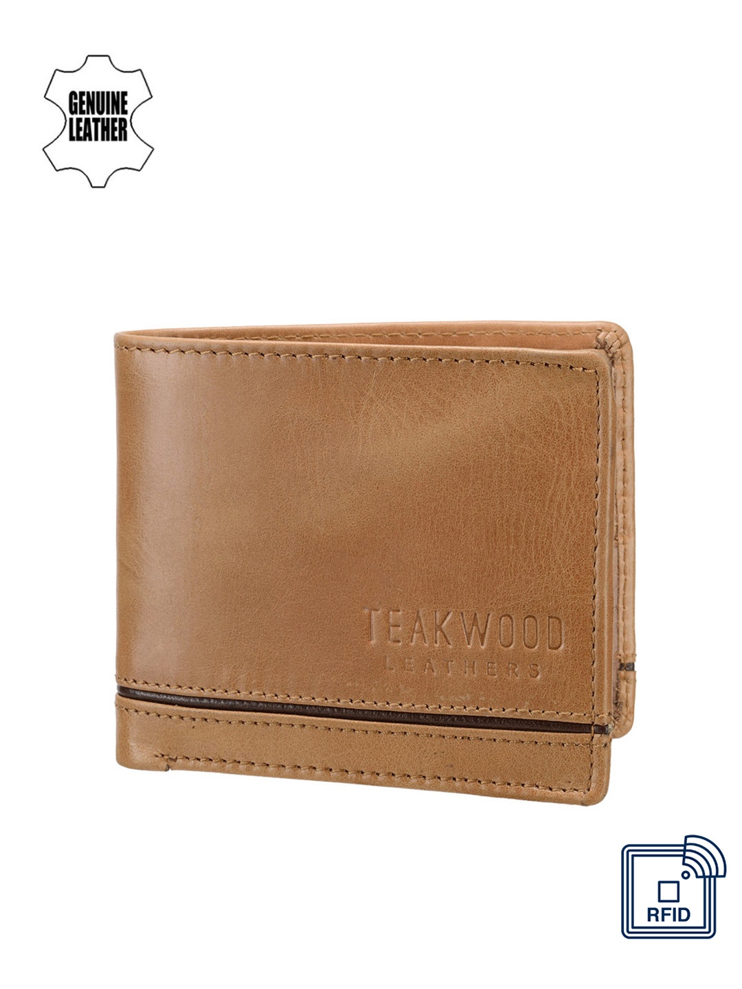 

Teakwood Leathers Men Brown Genuine Leather Wallet