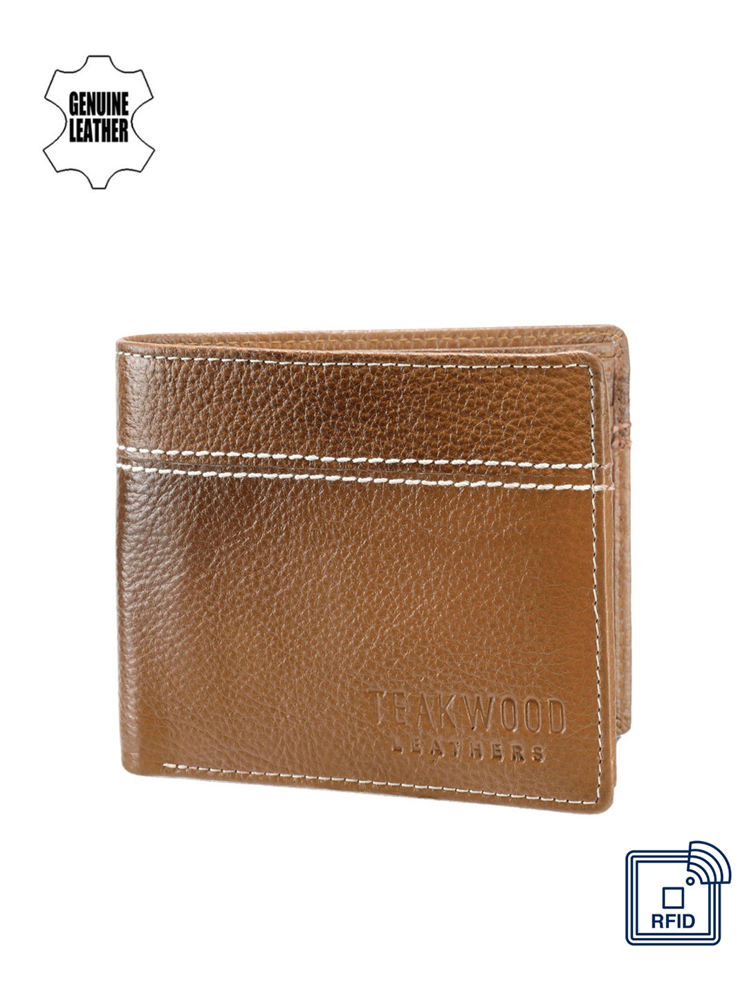 

Teakwood Leathers Men Tan Brown Genuine Leather Wallet
