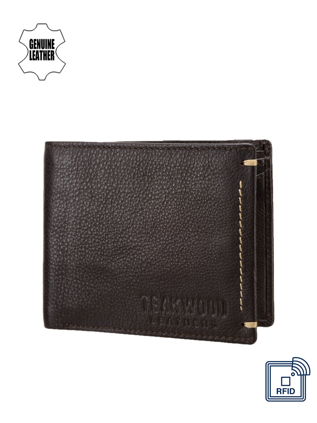 

Teakwood Leathers Men Black Genuine Leather Wallet