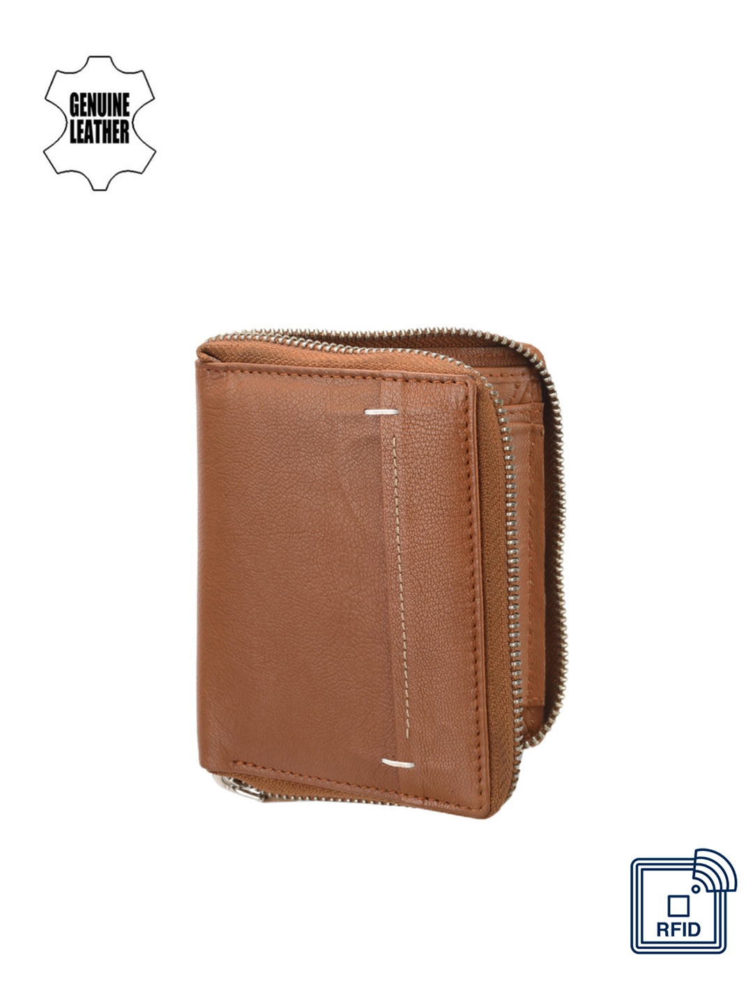 

Teakwood Leathers Men Tan Brown Genuine Leather Wallet