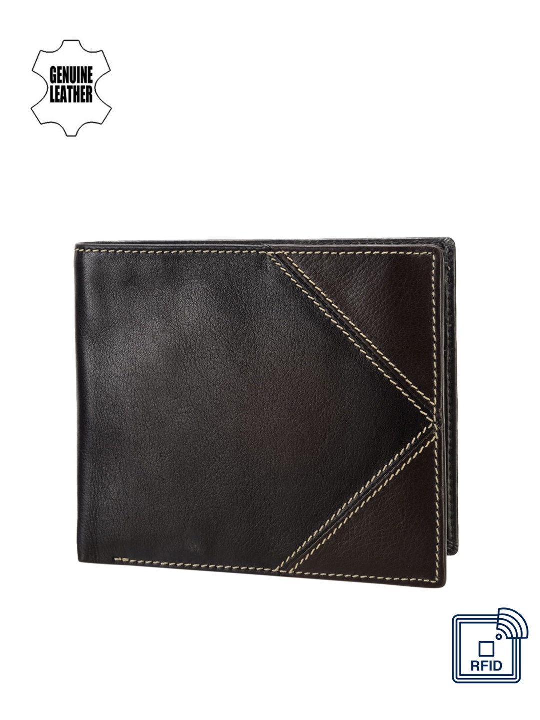 

Teakwood Leathers Men Black Genuine Leather Wallet