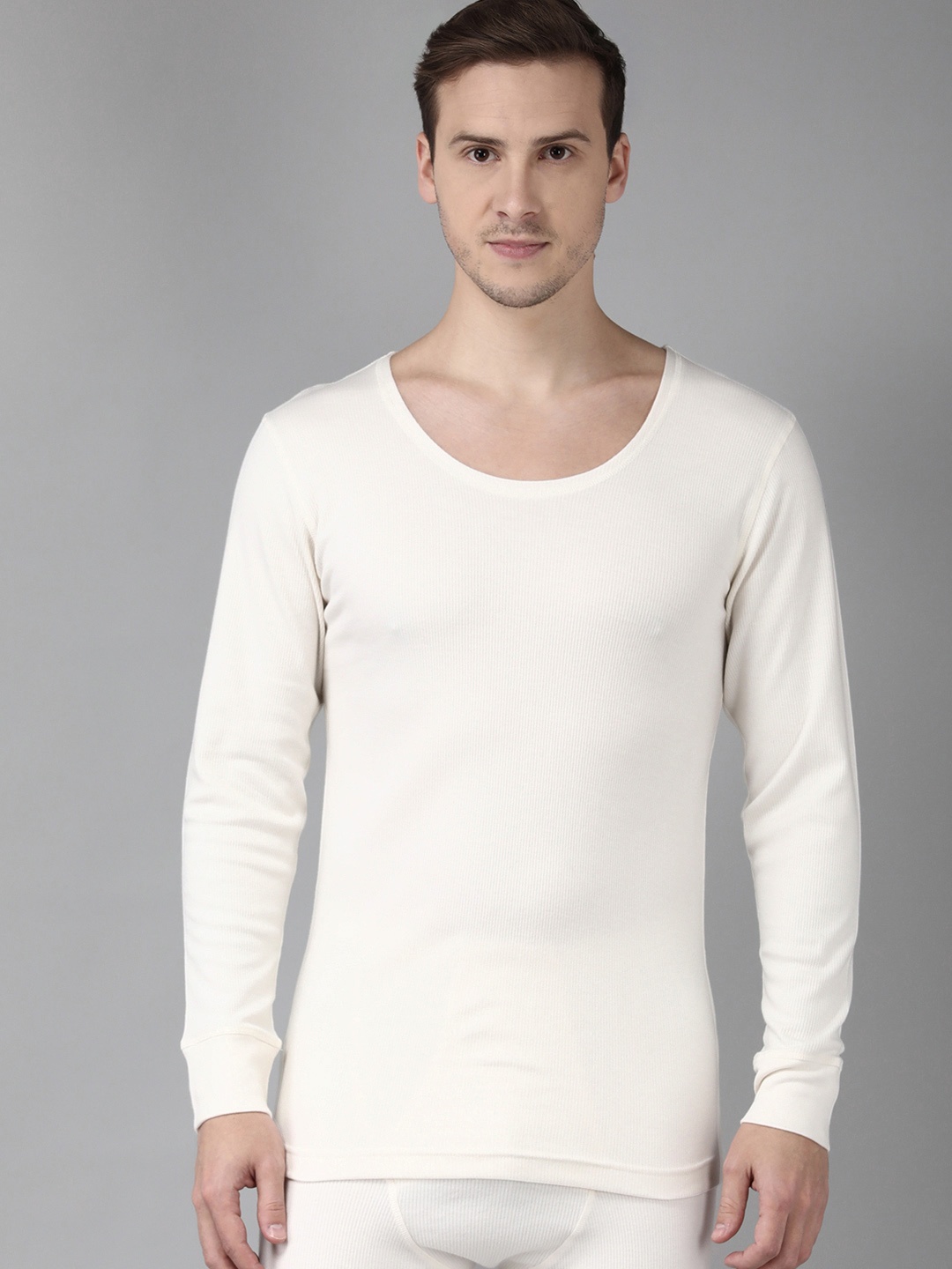 

Van Heusen Men White Solid Warmtech Antibacterial Extra Warm Thermal Top, Off white