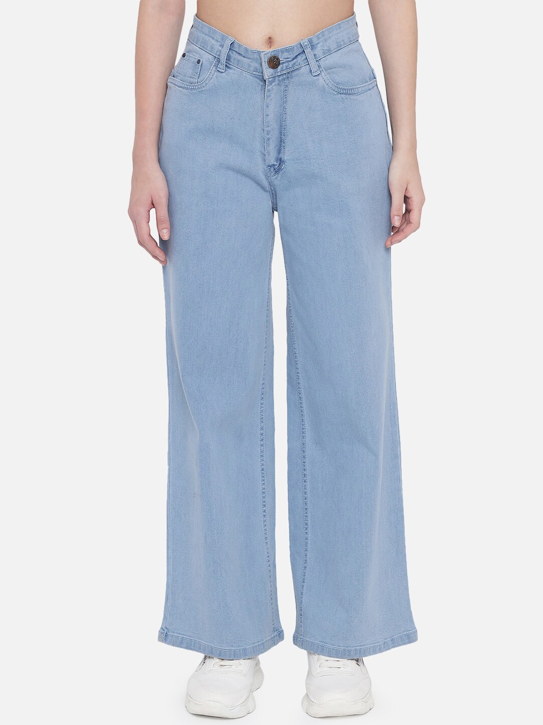 

The Dry State Women Blue Straight Fit High-Rise Stretchable Jeans
