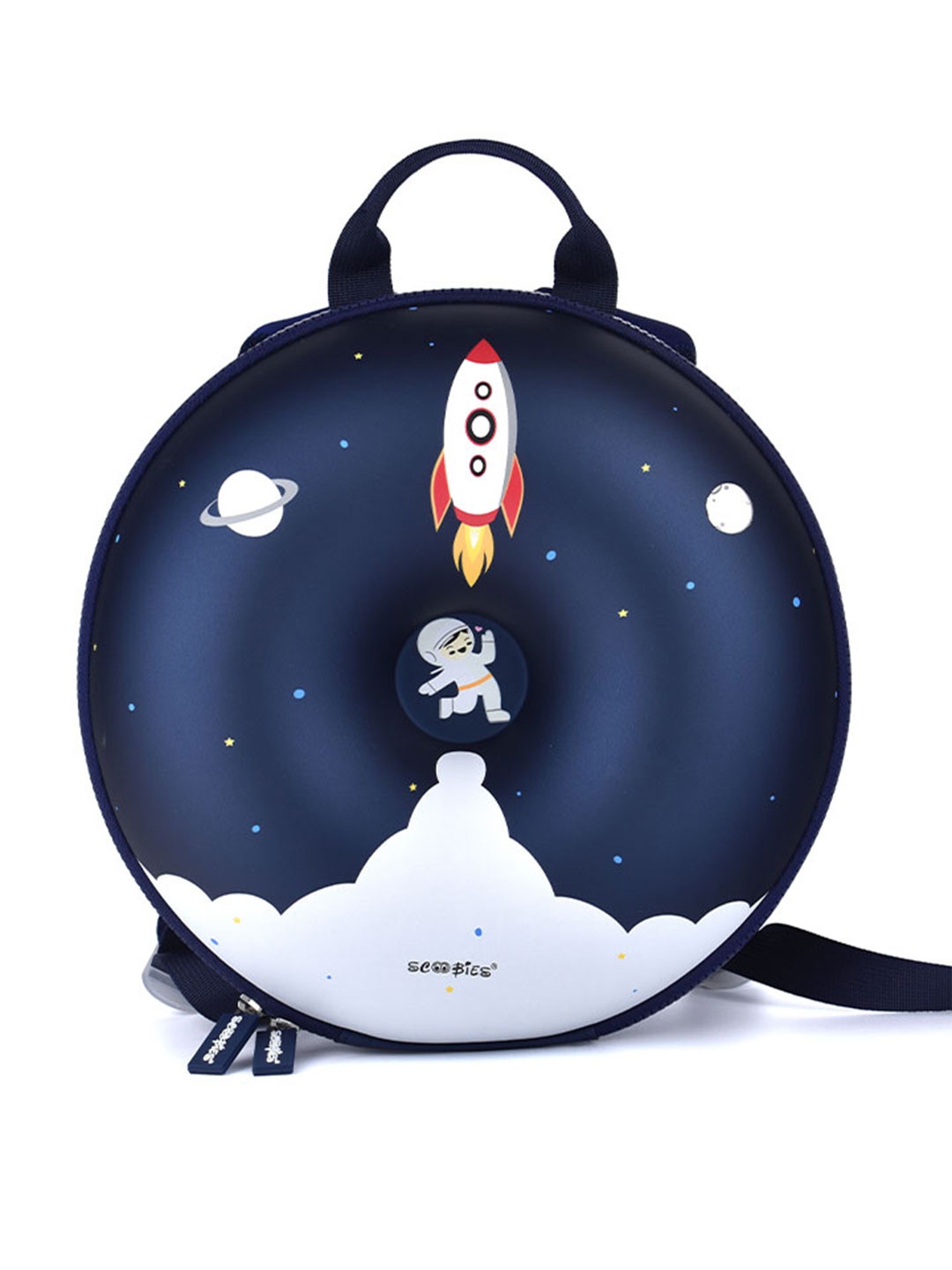 

SCOOBIES Boys Blue & White Space Donut Toddler Graphic Backpack