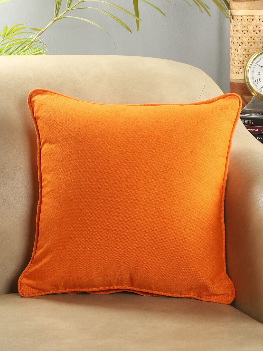 

The Decor Mart Orange Square Cushion Covers