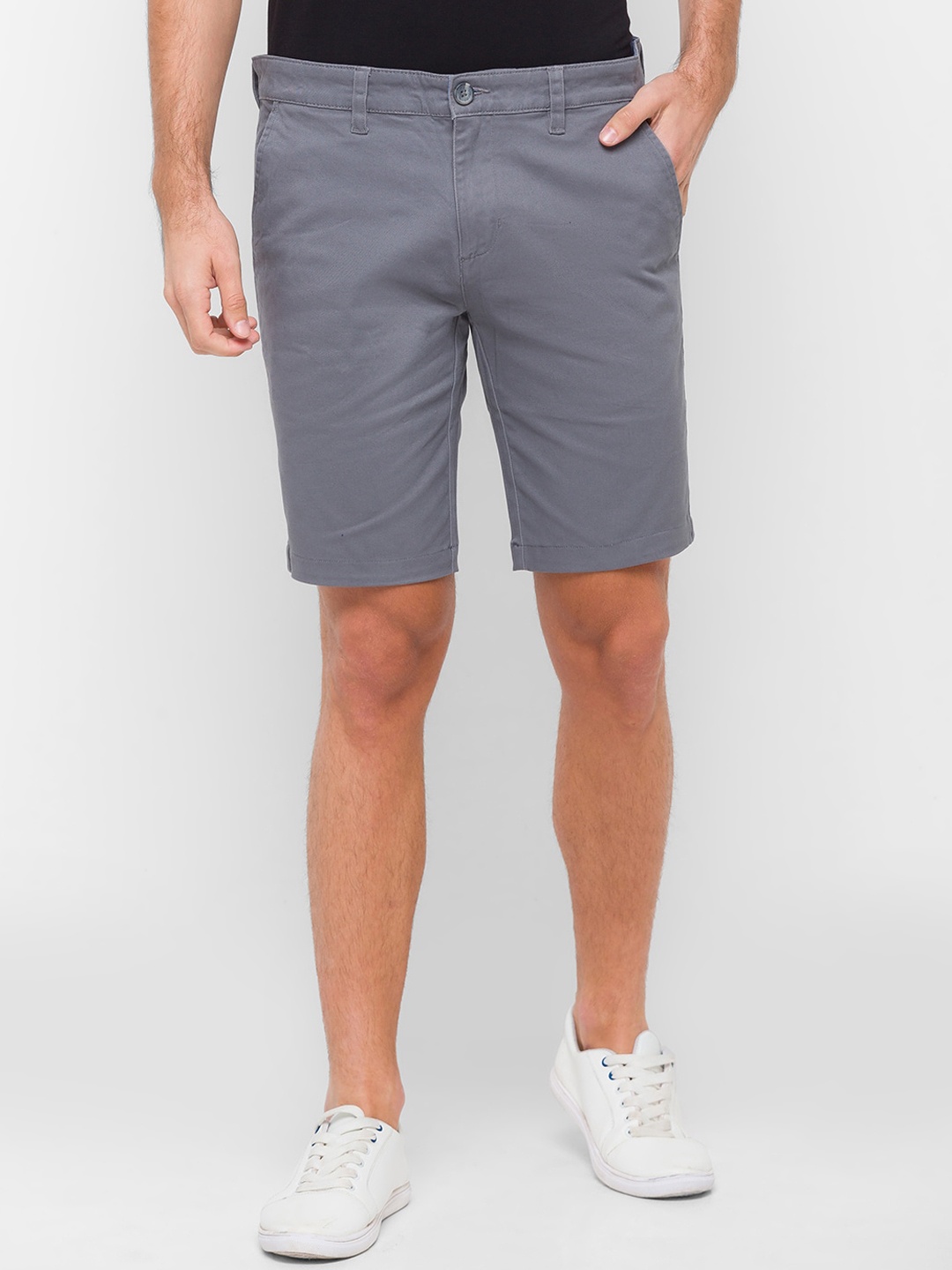 

GIORDANO Men Grey Slim Fit Shorts