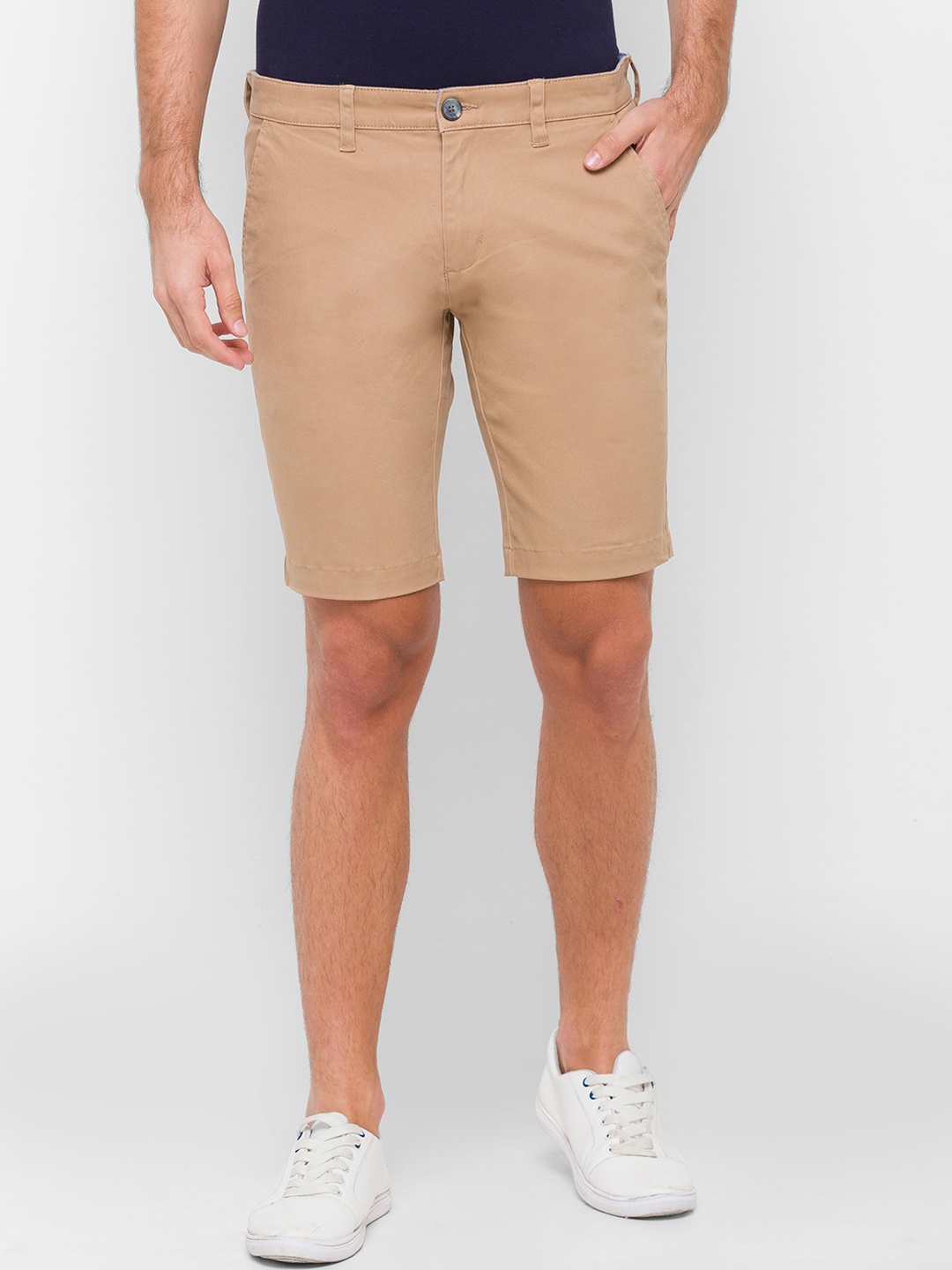 

GIORDANO Men Khaki Slim Fit Cotton Shorts