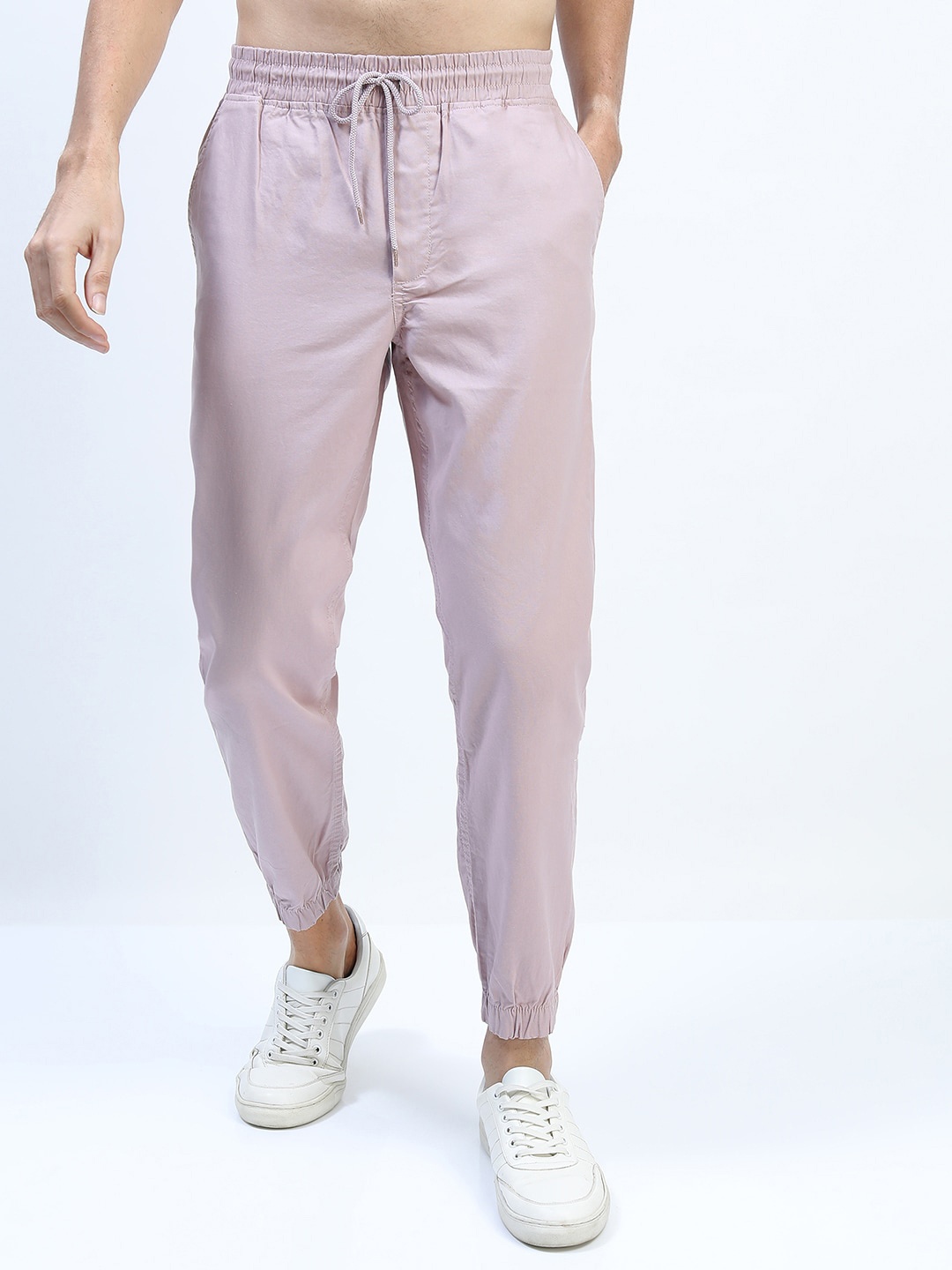 

HIGHLANDER Men Pink Solid Regular Fit Joggers