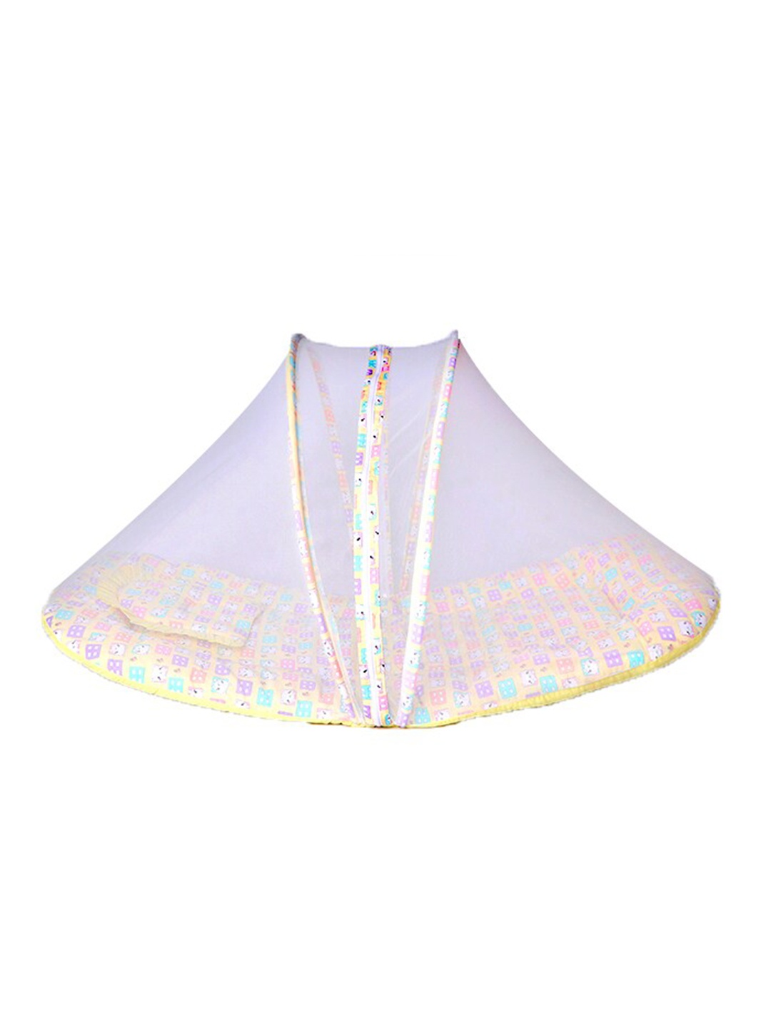 

Enfance Kids Yellow Kitty Print Mosquito Net Bedding Set
