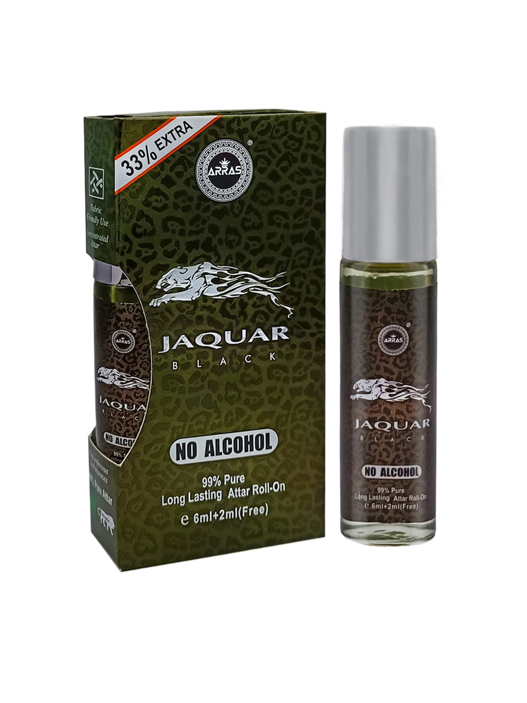 

Arras Set Of 2 Black Derby & Jaquar Non Alcoholic Roll On Perfume, Orange