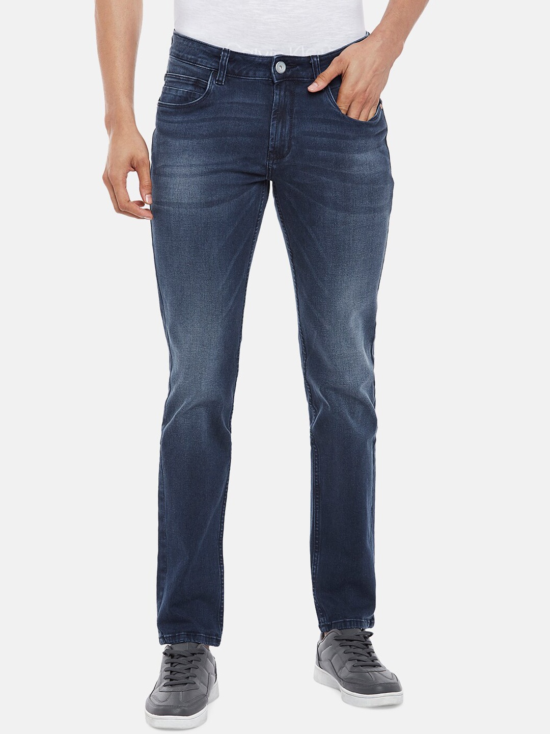 

SF JEANS by Pantaloons Men Navy Blue Slim Fit Light Fade Jeans
