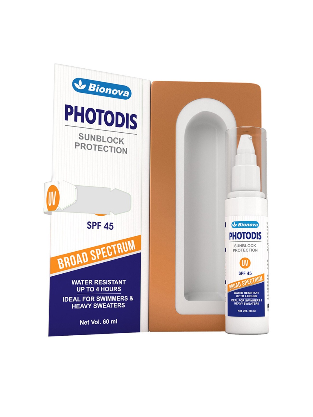 

Bionova White Photodis Sunblock Broad Spectrum Lotion with SPF 45 60 Ml