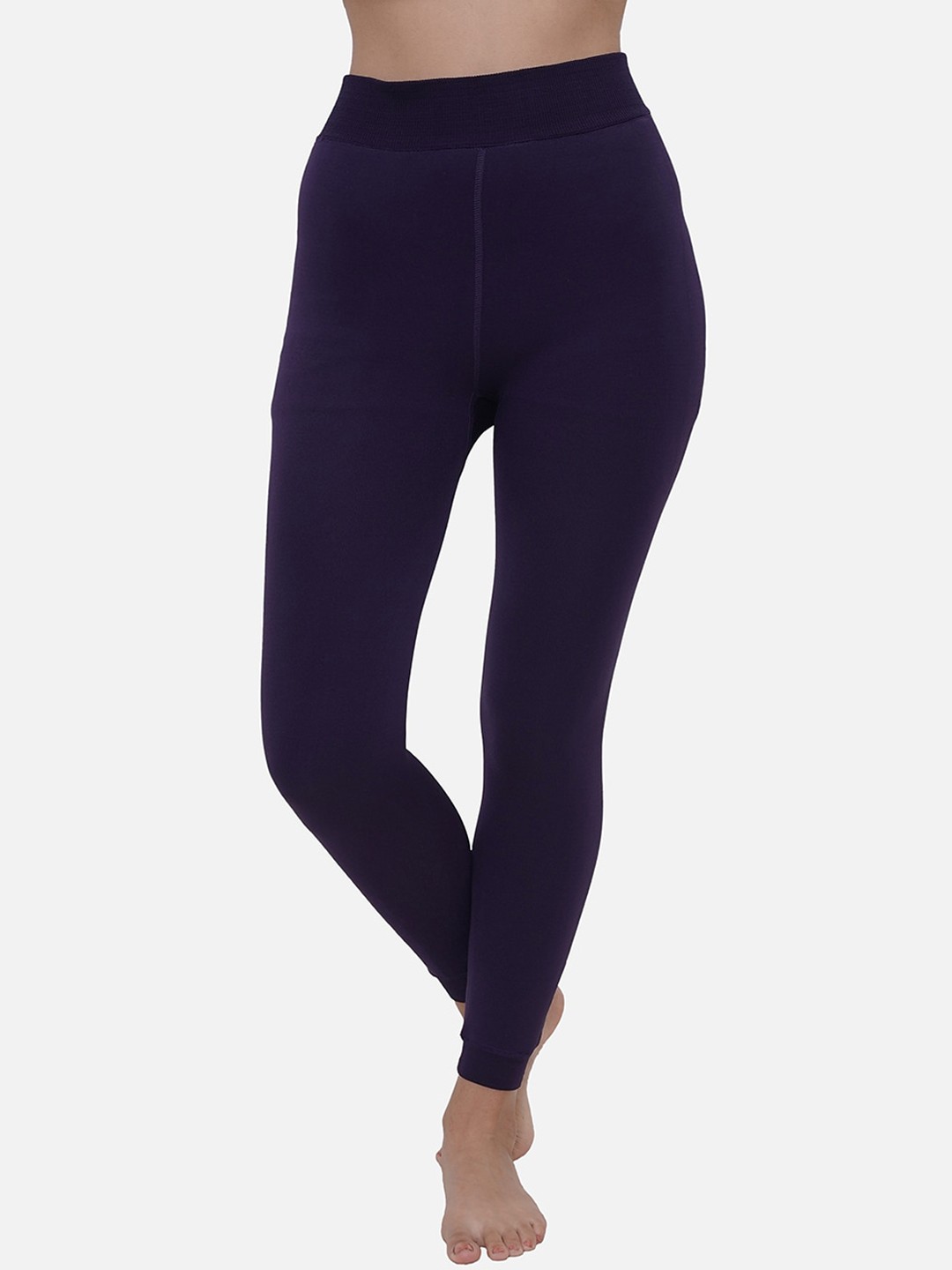 

Lebami Women Purple Solid Thermal Bottom
