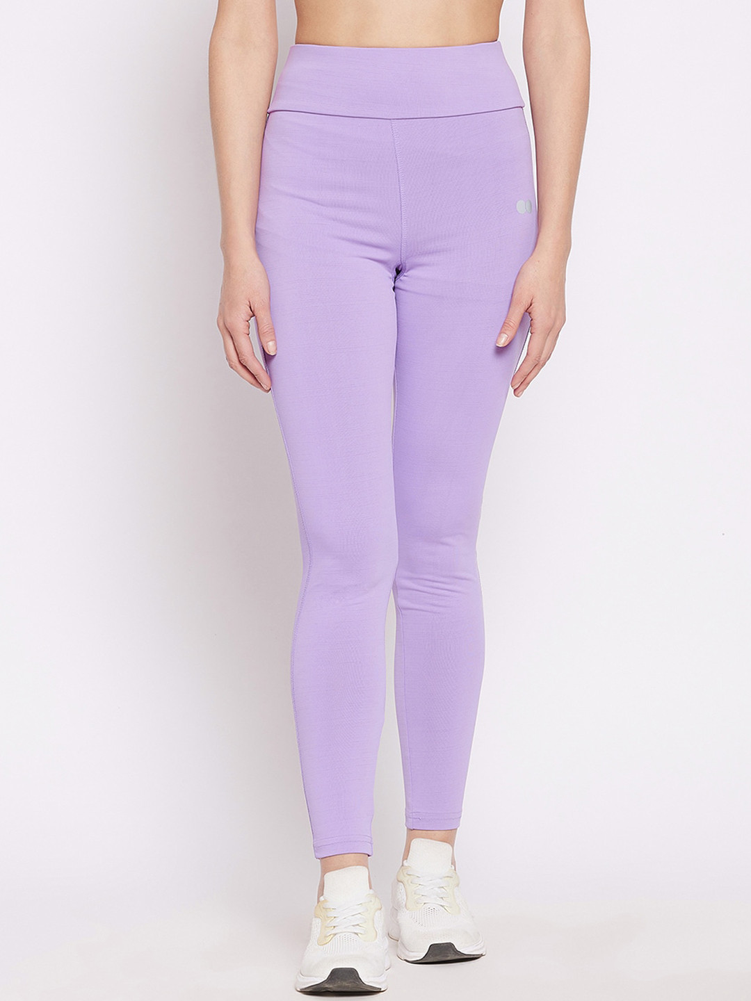 

Clovia Women Purple Solid Sports Tights