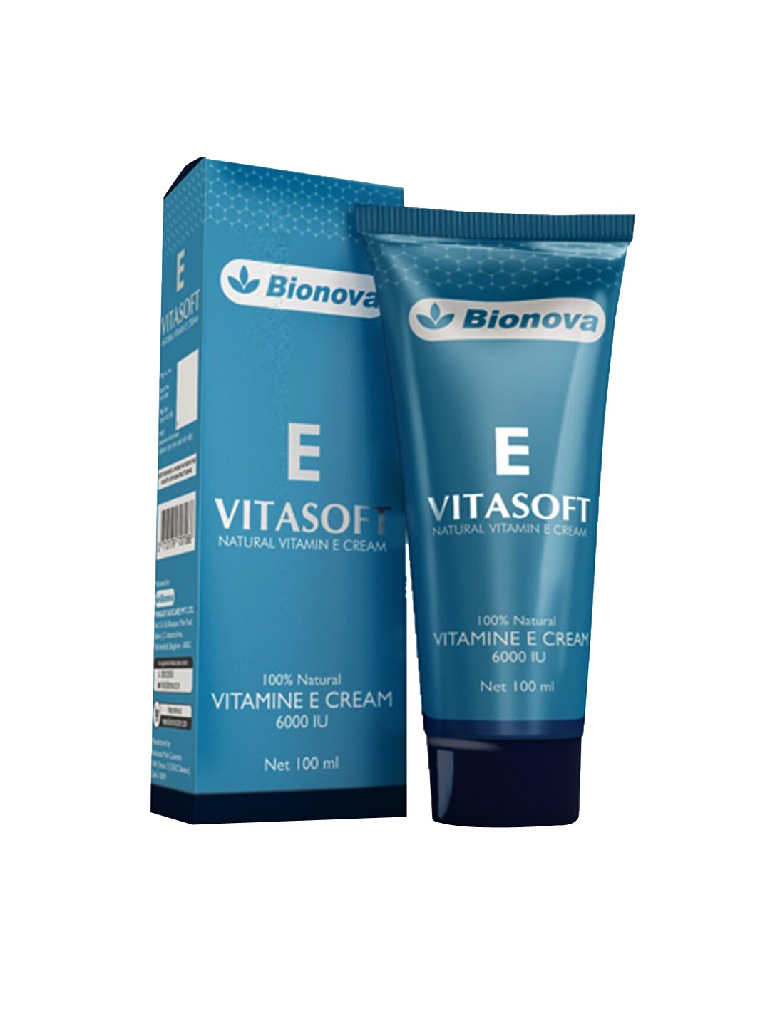 

Bionova E Vitasoft Natural 6000 IU Vitamin E Cream 100 ml, Blue