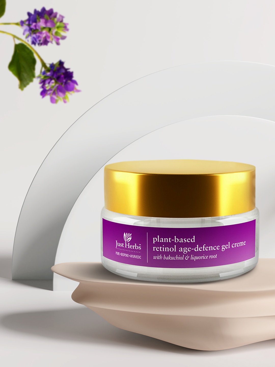 

Just Herbs Unisex Plant-Based Retinol Age Defence Face Gel Night Cream 20 gm, Purple