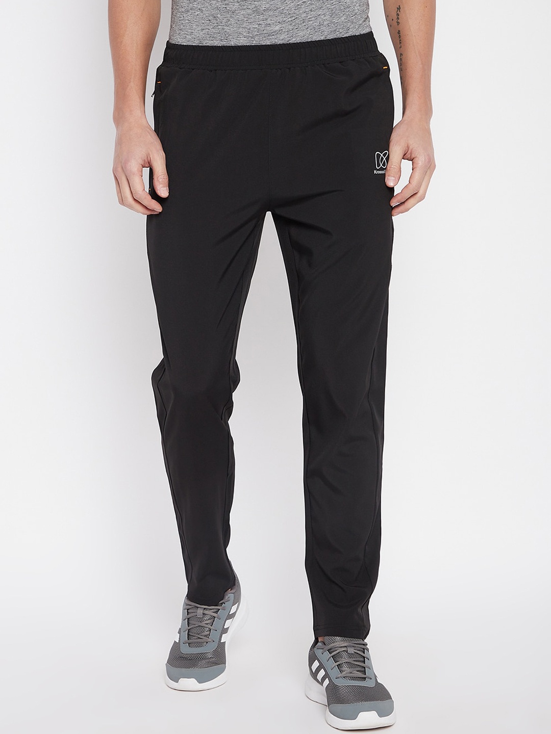 

KROSSSTITCH Men Black Solid Track Pants